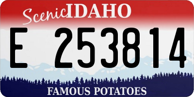 ID license plate E253814