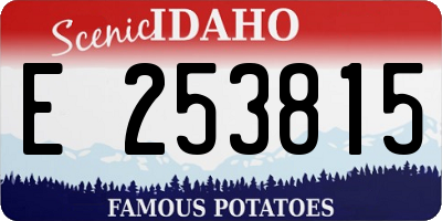 ID license plate E253815