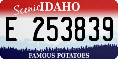 ID license plate E253839