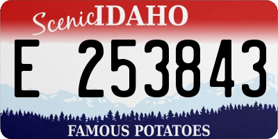ID license plate E253843