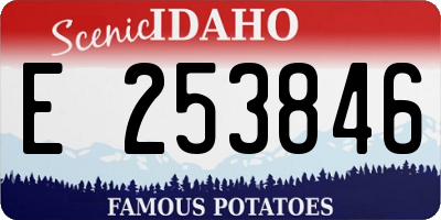 ID license plate E253846