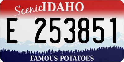 ID license plate E253851