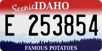 ID license plate E253854