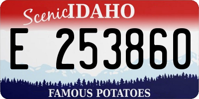 ID license plate E253860