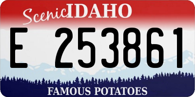 ID license plate E253861