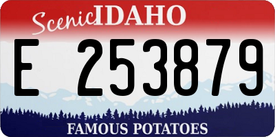 ID license plate E253879