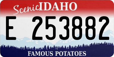 ID license plate E253882