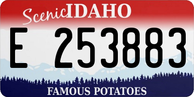 ID license plate E253883