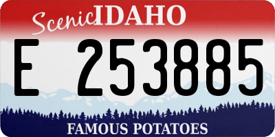 ID license plate E253885