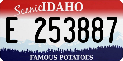 ID license plate E253887