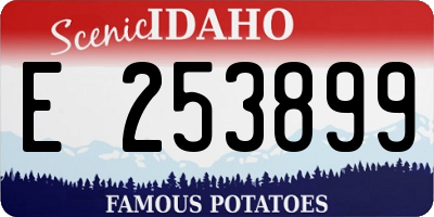 ID license plate E253899