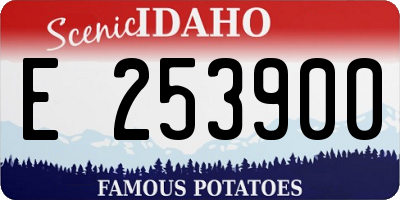 ID license plate E253900