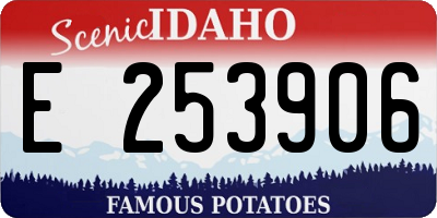 ID license plate E253906