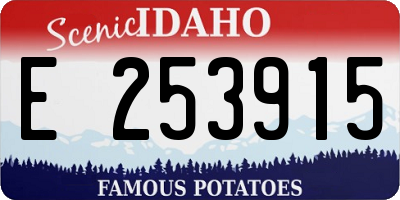 ID license plate E253915