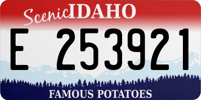 ID license plate E253921