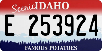 ID license plate E253924