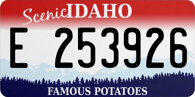 ID license plate E253926