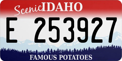 ID license plate E253927