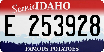 ID license plate E253928