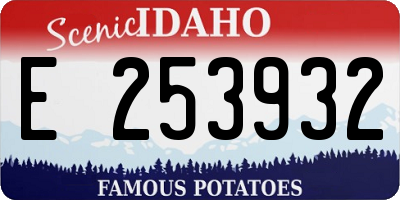 ID license plate E253932