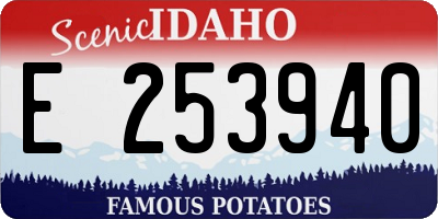 ID license plate E253940