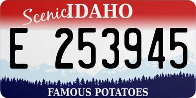 ID license plate E253945
