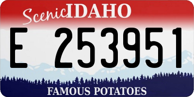 ID license plate E253951