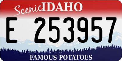 ID license plate E253957