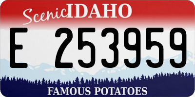 ID license plate E253959