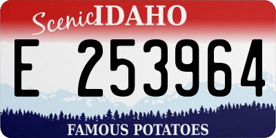 ID license plate E253964