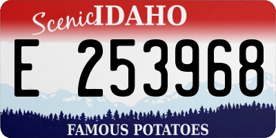 ID license plate E253968
