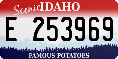 ID license plate E253969