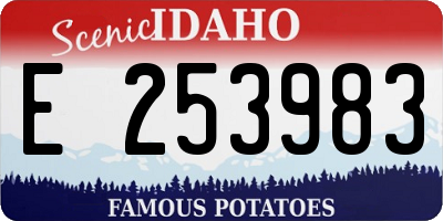 ID license plate E253983