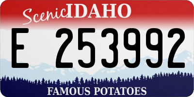 ID license plate E253992
