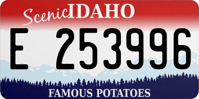 ID license plate E253996