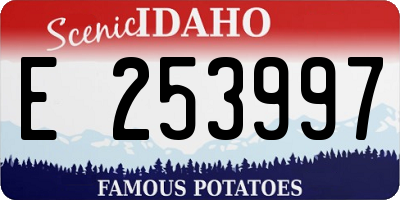 ID license plate E253997
