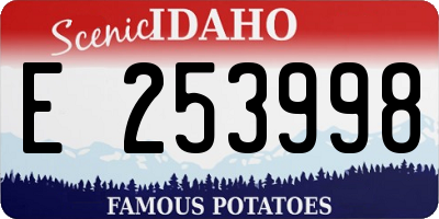 ID license plate E253998