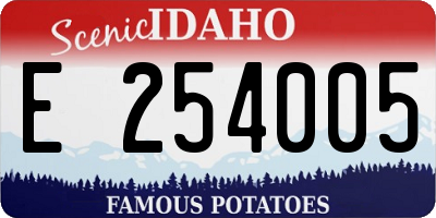 ID license plate E254005