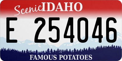 ID license plate E254046