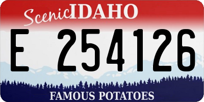 ID license plate E254126