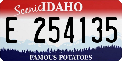 ID license plate E254135