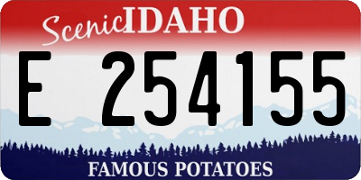 ID license plate E254155