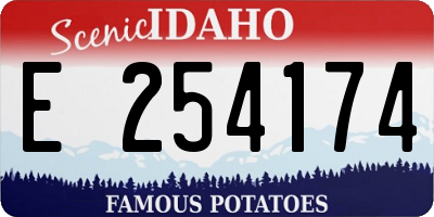 ID license plate E254174