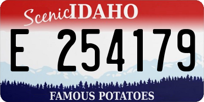 ID license plate E254179