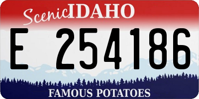ID license plate E254186