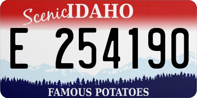 ID license plate E254190