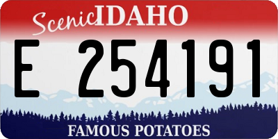 ID license plate E254191