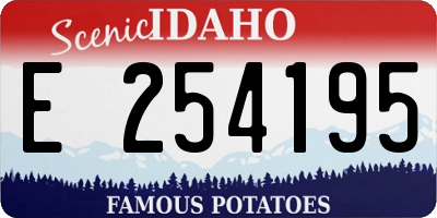 ID license plate E254195