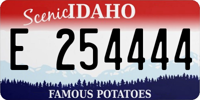 ID license plate E254444