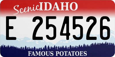 ID license plate E254526
